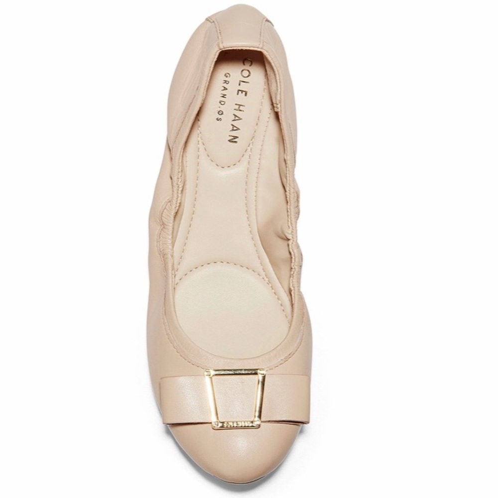 COLE HAAN, Nude Emory Bow Ballet Flat!